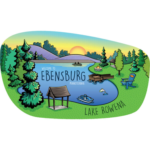 Lake Rowena Die Cut Sticker Thumbnail